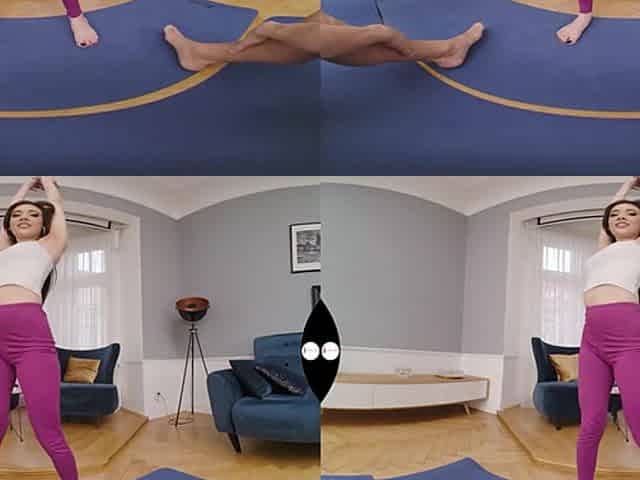 Sexy Latina gets Horny During Yoga Training - YogaVR