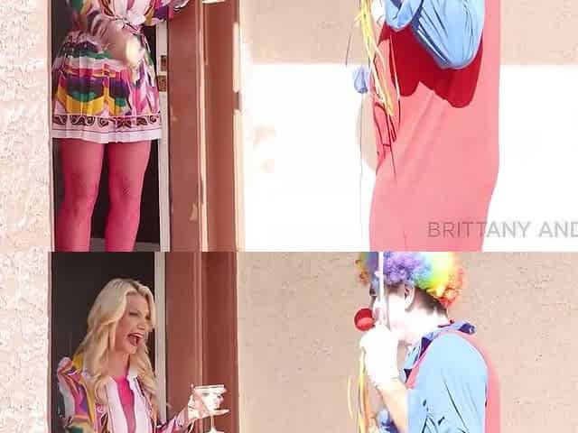 Blonde Sucks And Rides Clown Marcus Londons Cock!