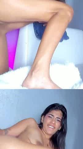 Slut Moaning with Deep Dildo