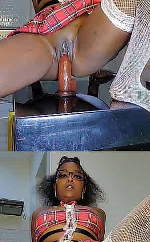PROFESSOR'S LITTLE NASTY BLACK PET AN SUPPLEMENTARY LESSON ON THE KITCHEN TABLE ??? #AfterSchoolDetenti