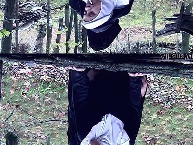 Demon Fucks And Seeds Blaspemous Smoking Nun - Front Angle Halloween Treat