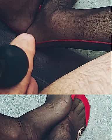 Great mix of shoe fetish & nylon feet fetish