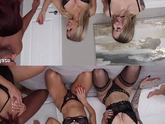 2 Hotwives Bring Large Butt Latin babe For Fuckfest