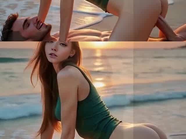 Ai generated Annabell at beach v2