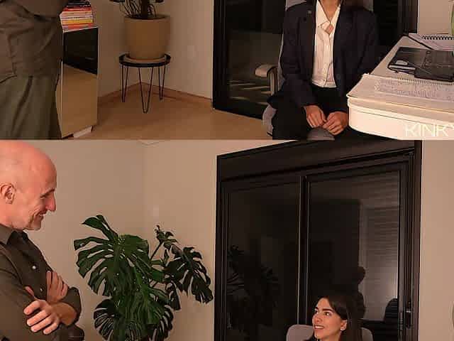The secretary relaxes with the aid of her boss - Part 1