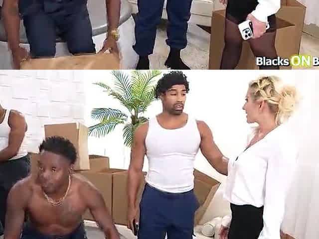 Golden-haired mother i'd like to fuck boss group-fucked by ebony dudes