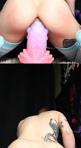 Sexy solo girl loving masturbation with toys