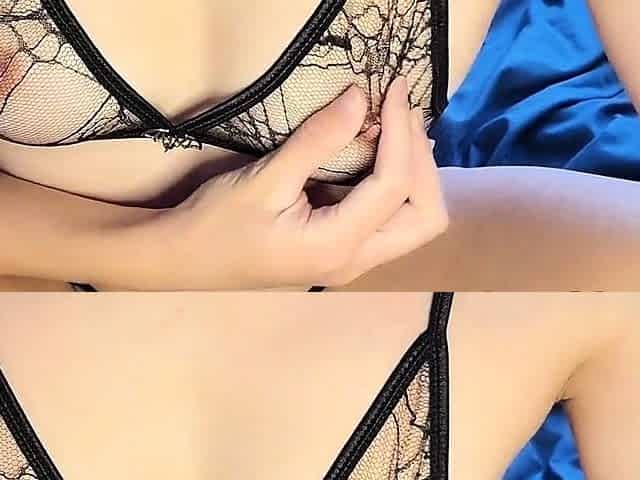 Lingerie-Clad Teen's Tight Pussy Pulsates to Orgasm