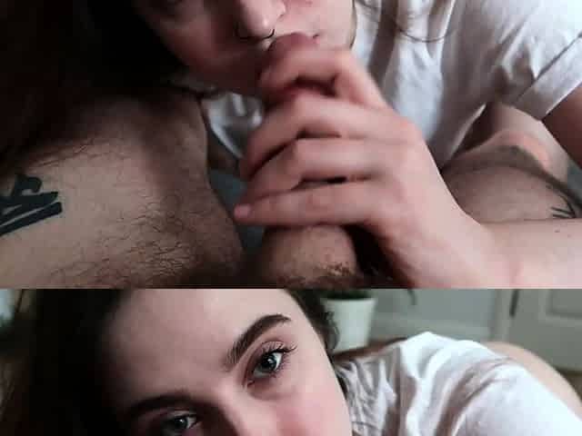 Cute amateur teen blowjob on sex dating webcam