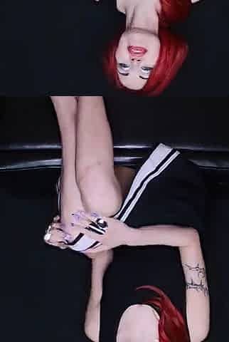 Redhead Italian headmistress in ebony boots humiliates u