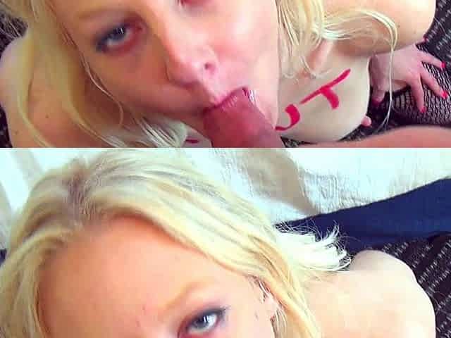 Amateur blonde teen sucks dick in hot pov blowjob sex tape
