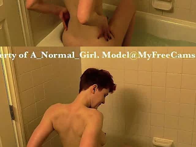 Amateur busty brunette masturbates and does hand job