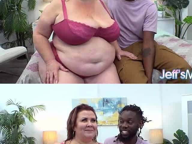 Bulky Older Lady Lynn Perfectly Handles a Ebony Knob