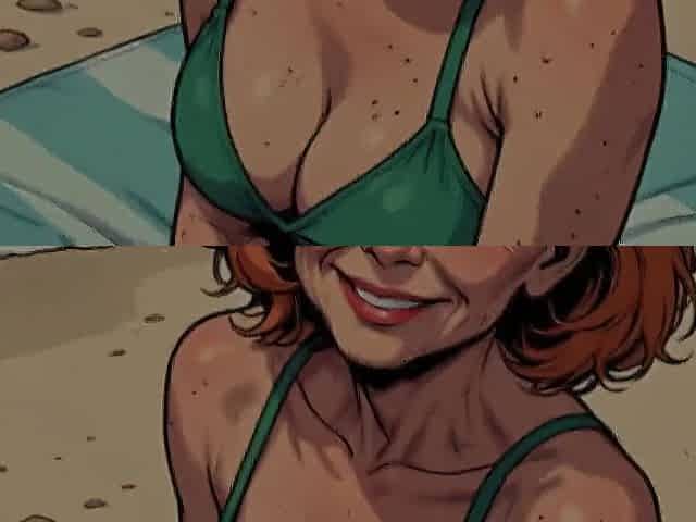 Revealing Swimsuits with Aged Cleavage (nasty Ai)