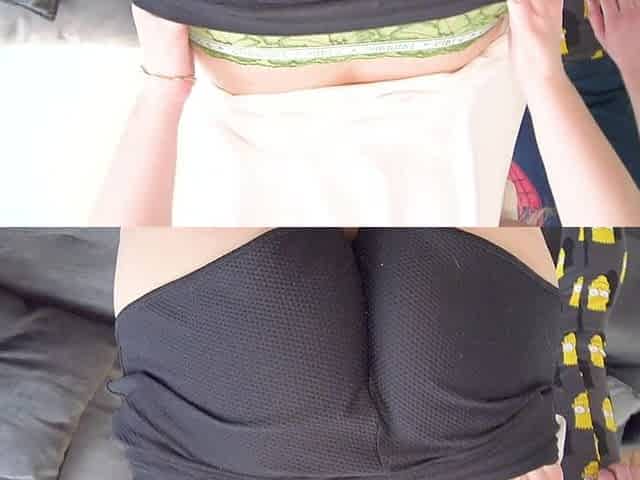 Russian with Big Ass Fucked Through Green Panties