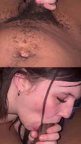 This lil snow bunny can suck some dong