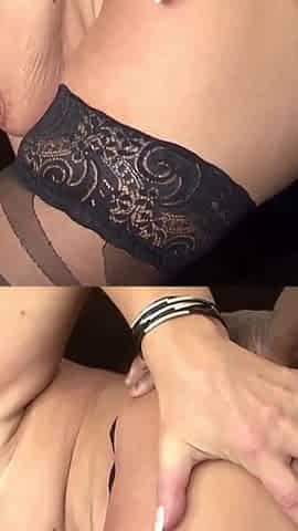 Mature Blonde MILF Deepthroats Throbbing BBC Till Drooling Mess