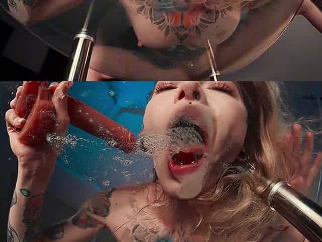 Jumping on Glass Table Tight Pussy