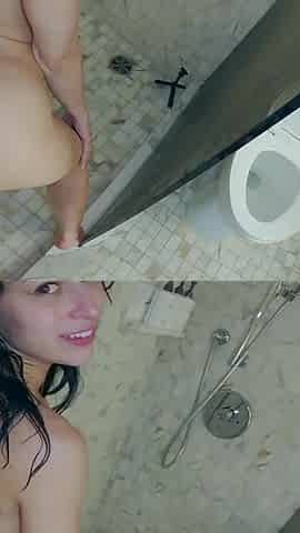 Petite Latina Teen Comes Out of Shower in a Towel to Deepthroat and Cowgirl Ride My Hard Cock with Her Big Natural Ass