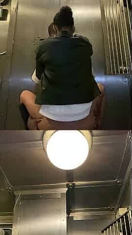 Banging black sweetheart at work