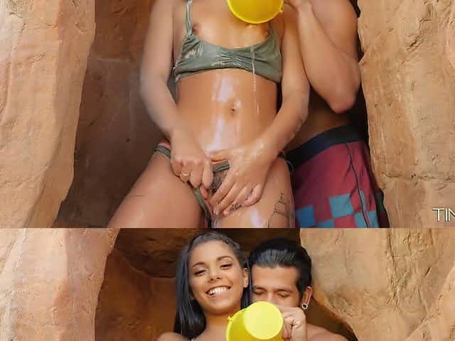 Lovely Brazilian hottie Gina Valentina gets lubed and pounded hard