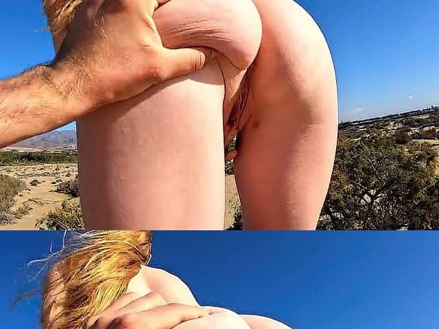 CAUGHT! Chaps see us bang on public naked beach - join us next time!