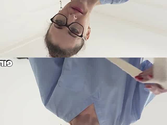 The slender, elderly nurse, named Scarlet Louse, desired a deep ejaculation.