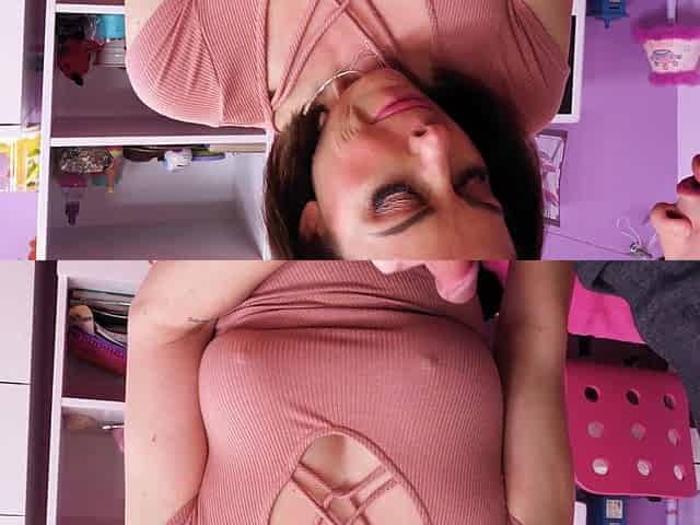 The best ball licking blowjob with a sexy brunette pornstar
