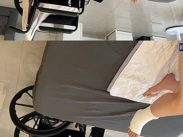 Broken Leg Princess Getting Her Pussy Shaved - Colored Version