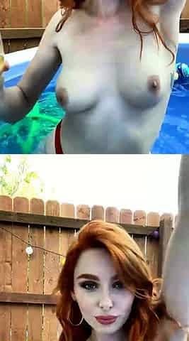 Solo pussy toying redhead close up action