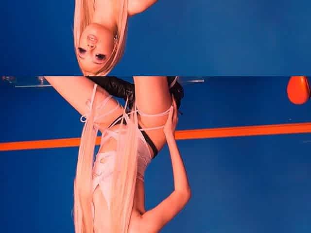 Black blonde teen model Scarlett Bloom