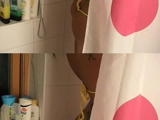 Hot Young Skinny Brunette in the Shower