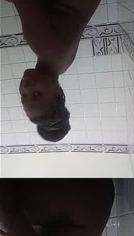 Went in the Bathroom Saw This Cute Hot Ebony Teen Girl in the Shower She Fingering Her Tight Wet Soapy Pussy - Mastermeat1