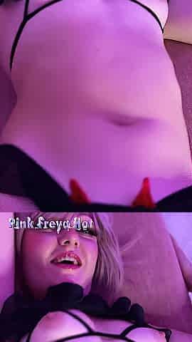 This guy screws my vagina with a large sex tool and then screws me and I end up cumming!