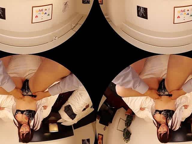 Delightful asian teen temptress exciting VR scene