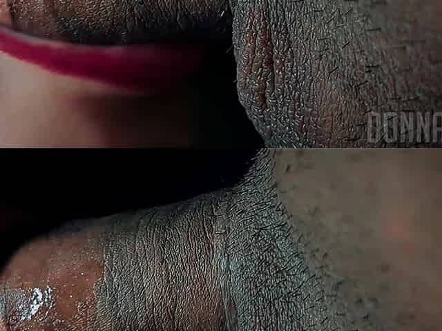 Intimate Close-up: Lips Locked in Ecstasy