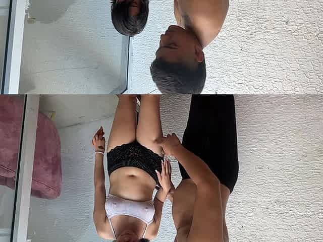 Watching My Stepsister Horny Naked in the Yard I Get Very Horny and End up Fucking Her Hard and Rich
