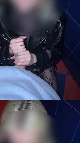 Drilled a golden-haired with a large butt in the club crap-house