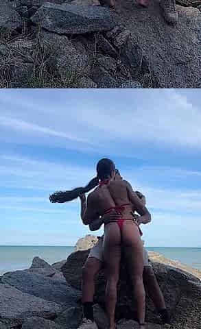I invited a honey to go to the undressed beach with me and we banged right there