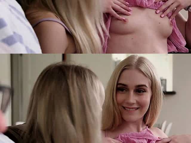 Slutty teen stepsis and BFF fuck stepbro