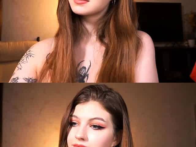 European amateur redhead masturbates on webcam