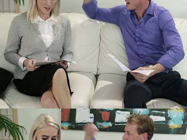 Amazing blond haired Jehovah's witness rides strong cock of aroused dude