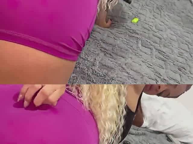 Sexy Golden-haired Takes off the Fuck-rubber to Feel the Giant Rod on Her Skin