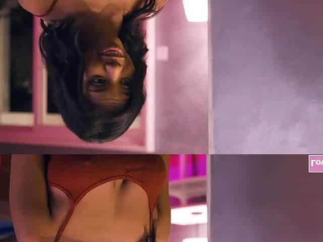 Black playgirl rubbing her coachs twat