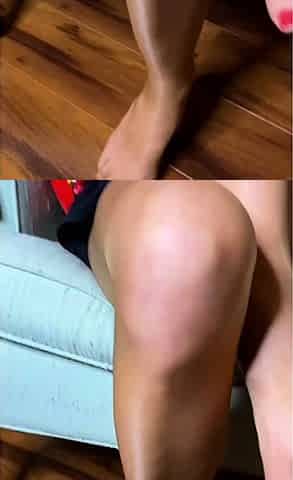 Amateur busty brunette masturbates and does hand job