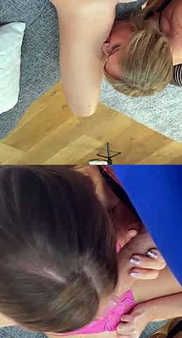 Perfect blonde Slut in Lingerie on a big Cock