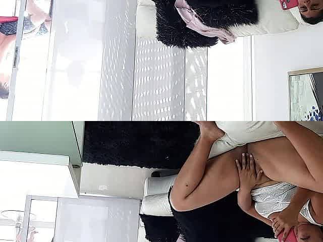 I discover my lascivious stepmother masturbating in the living room. Part 1
