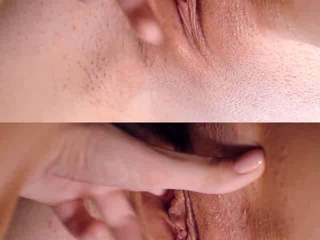 Blonde and brunette lesbians licking and sucking pussy