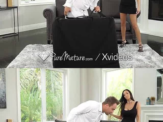 PureMature GIANT boobs older Veronica Rayne slippery massage bang
