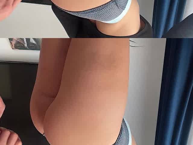 jizz flow on hot butt,with sexy fitness angel